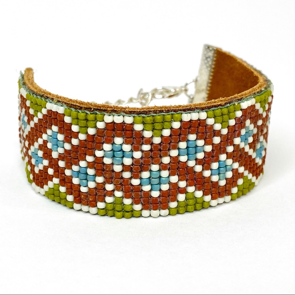 Celtic Knot Beaded Cuff Bracelet